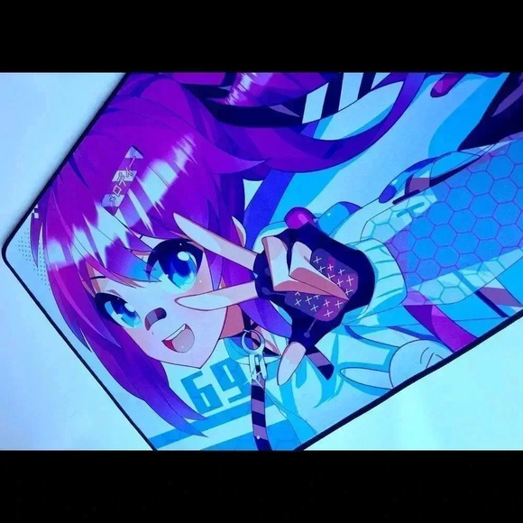 New Vshojo Vtuber Projekt Melody Hentai Al Embroidered Edged Playmat/Mousepad - Picture 3 of 5